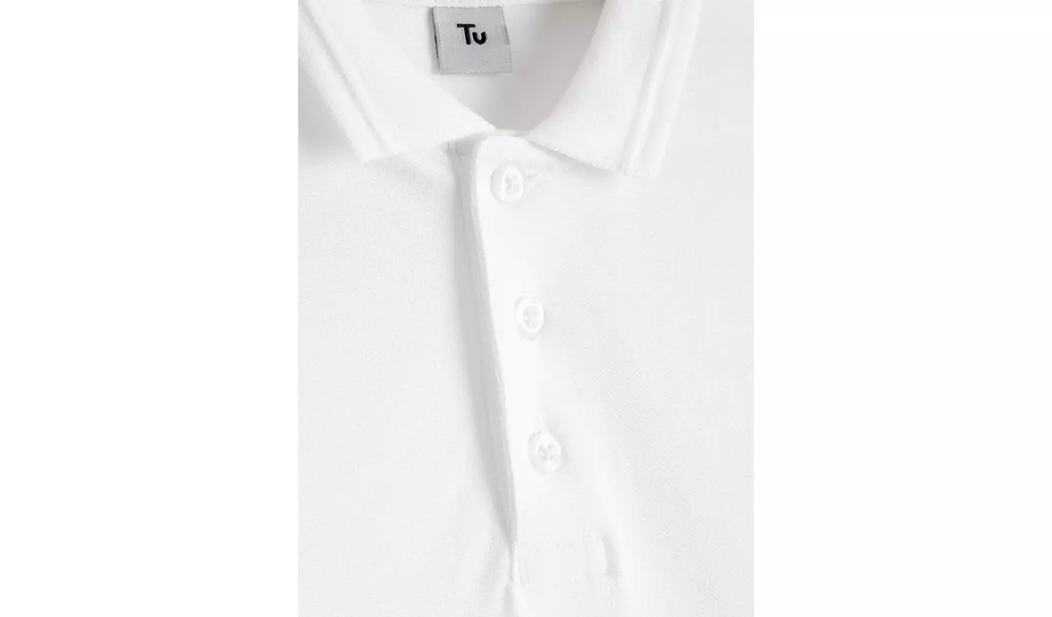 2 Pack Unisex White Slim Fit Polo Shirts 6 years