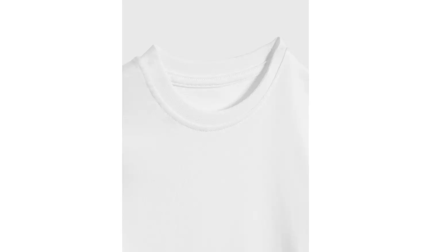 3 Pack Unisex White Crew Neck Long Sleeve T-Shirts 6 years