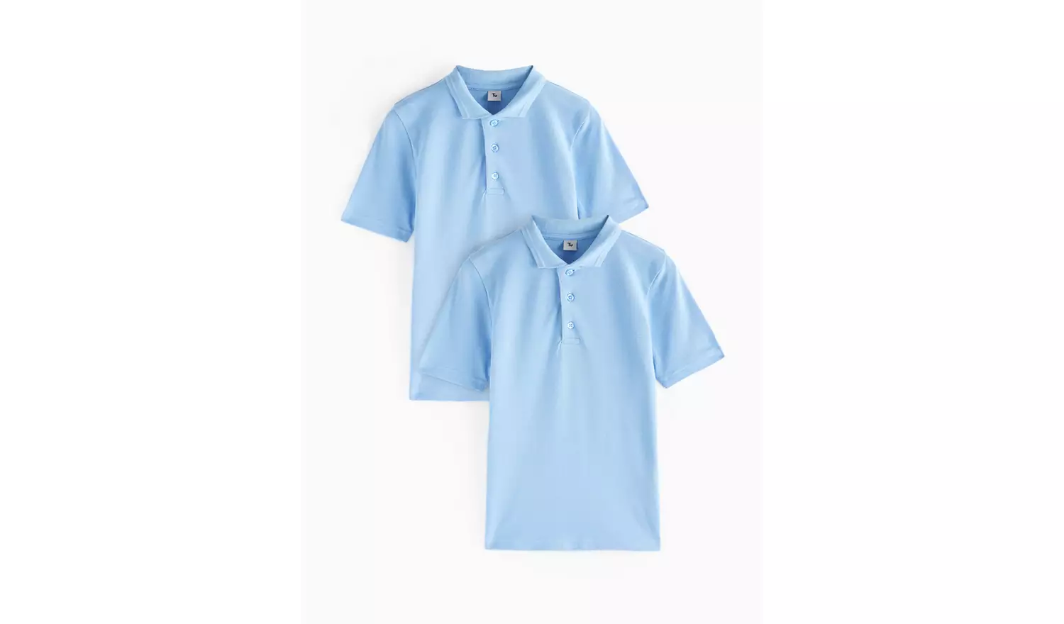 2 Pack Blue Unisex Polo Shirts 3 years