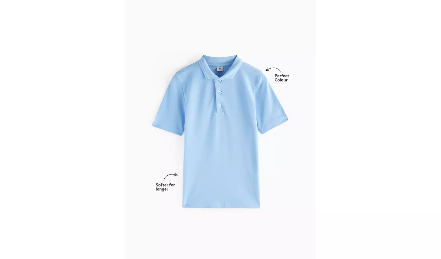 2 Pack Blue Unisex Polo Shirts 9 years