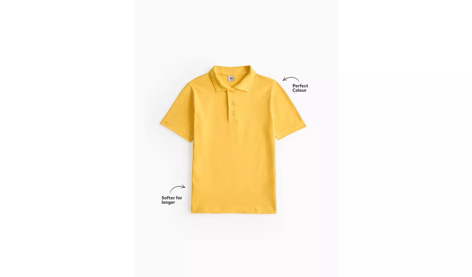 2 Pack Yellow Unisex Polo Shirts 10 years