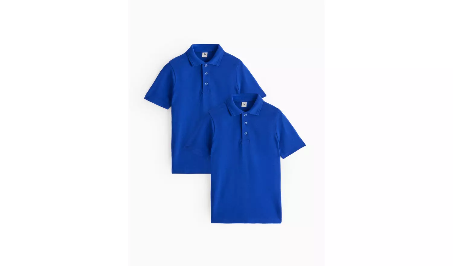 2 Pack Denim Blue Unisex Polo Shirts 6 years