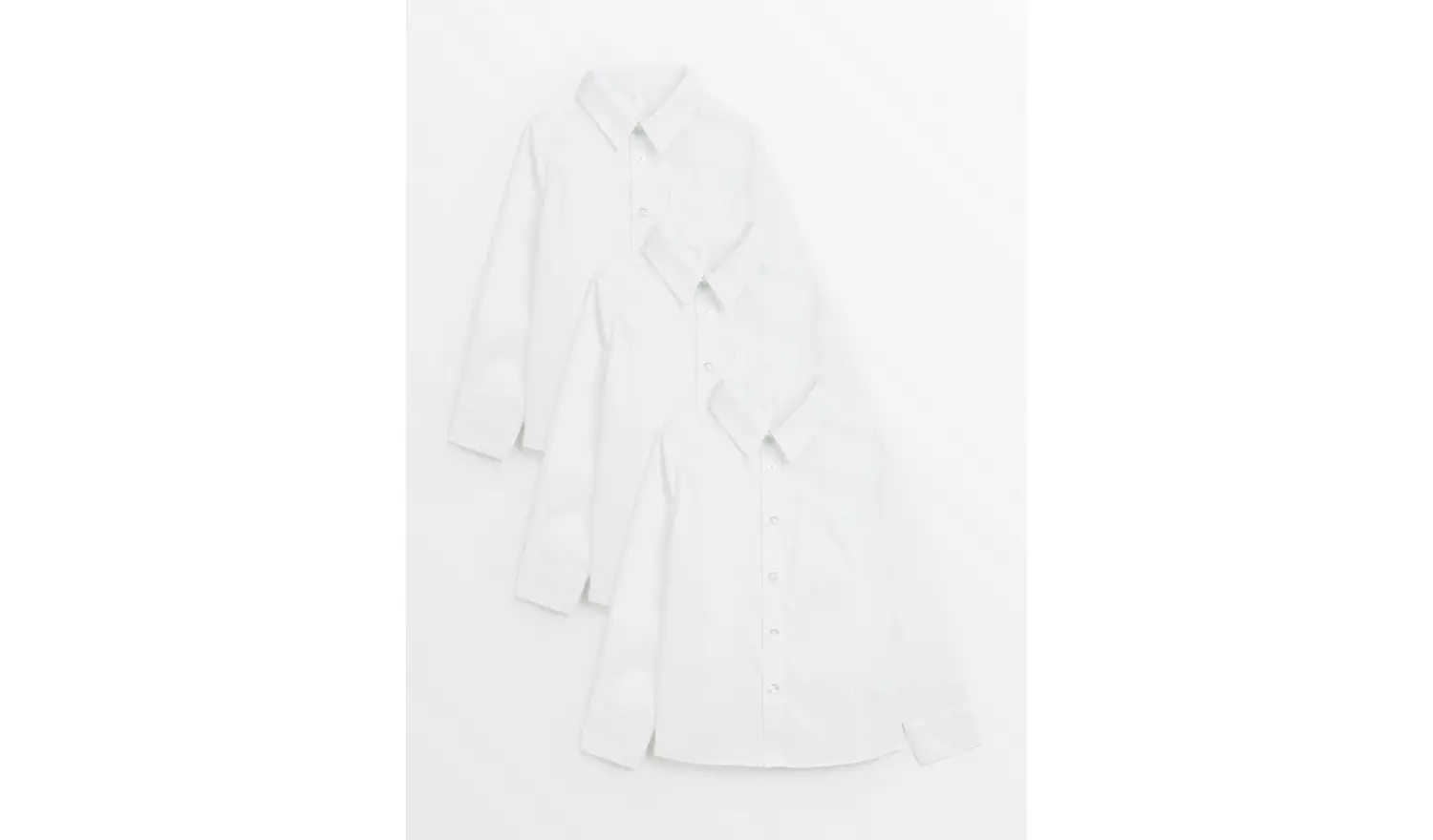 White Unisex Ecolite Stain Resistant School Shirts 3 Pack 10 years