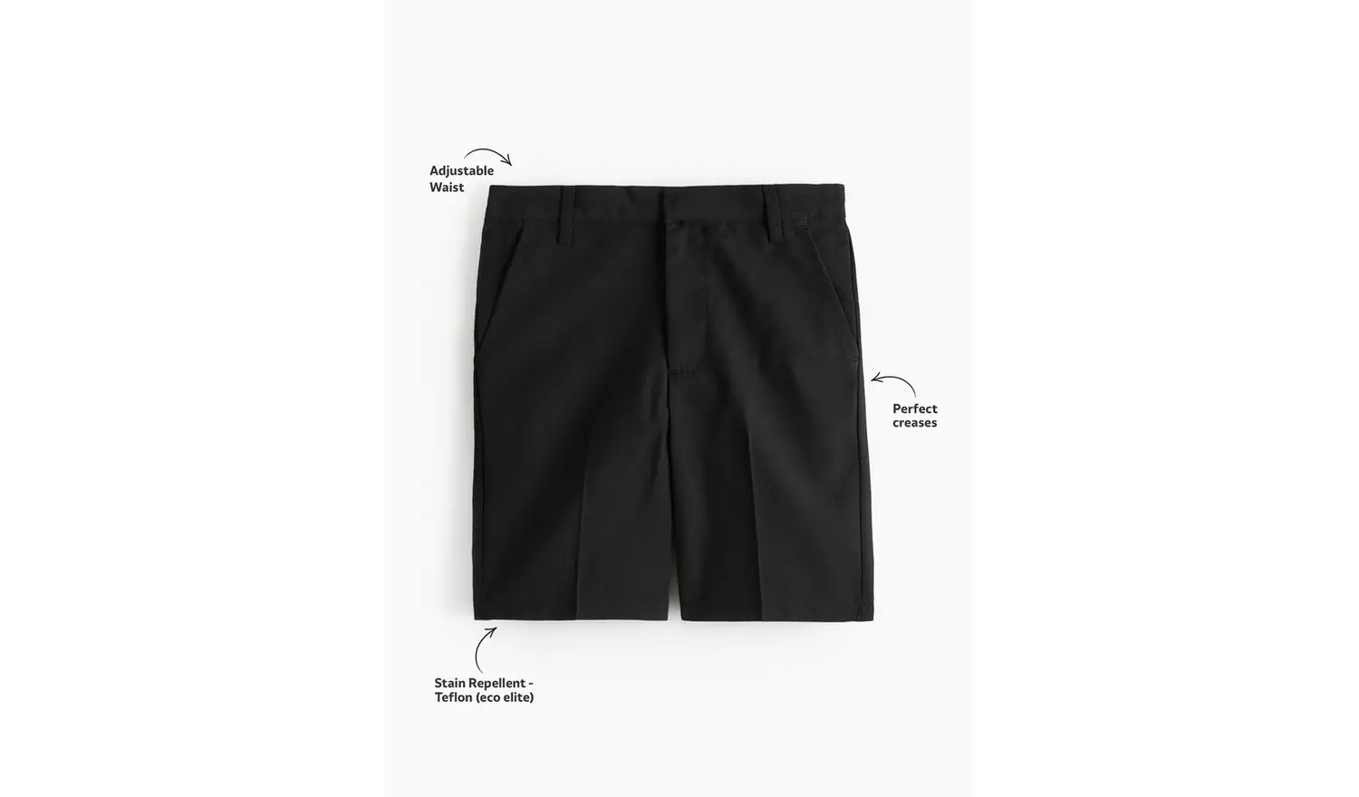 2 Pack Black Classic School Shorts 9 years