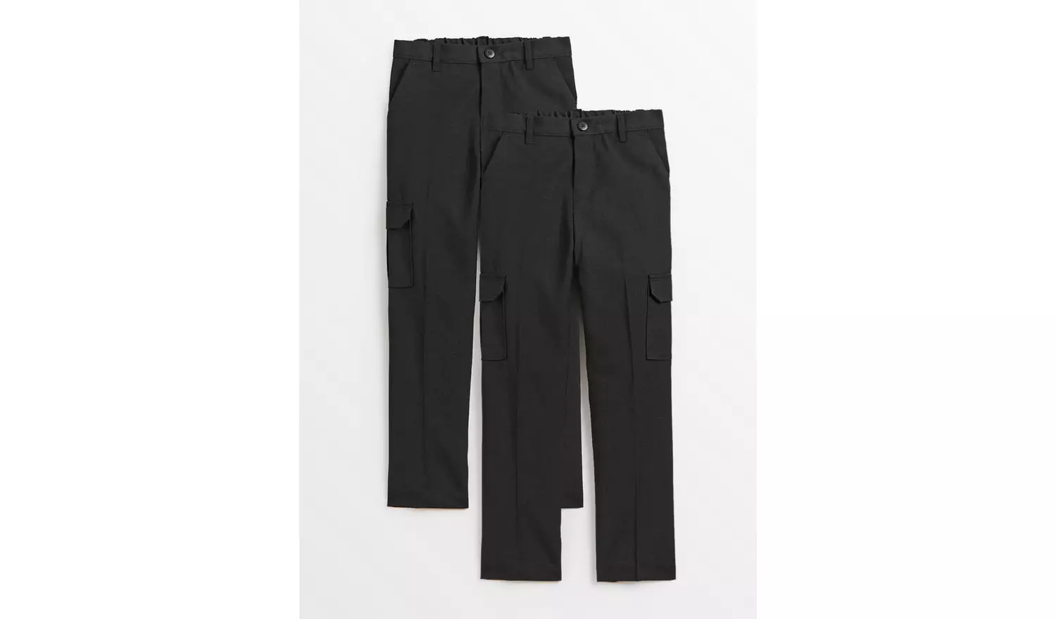2 Pack Charcoal Cargo Trousers 11 years