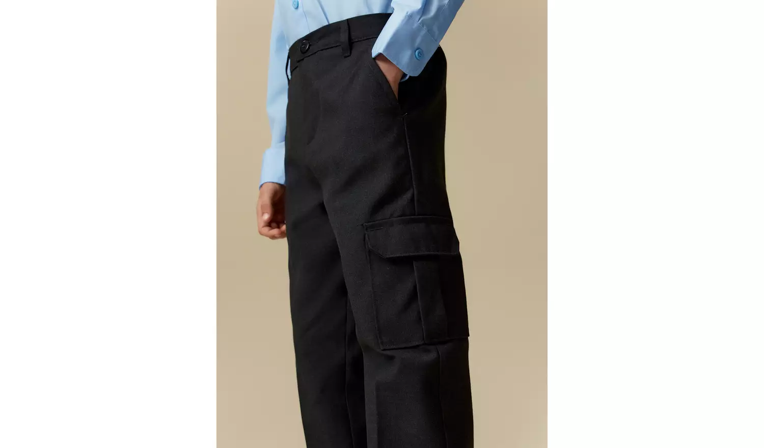 2 Pack Charcoal Cargo Trousers 6 years