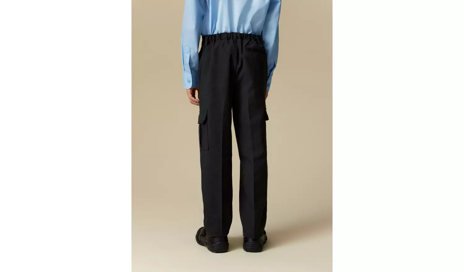 2 Pack Charcoal Cargo Trousers 7 years