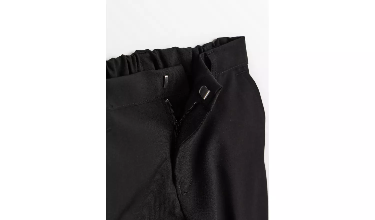 2 Pack Black Woven Trousers with Reinforced Knees & Extendable Hem5 years