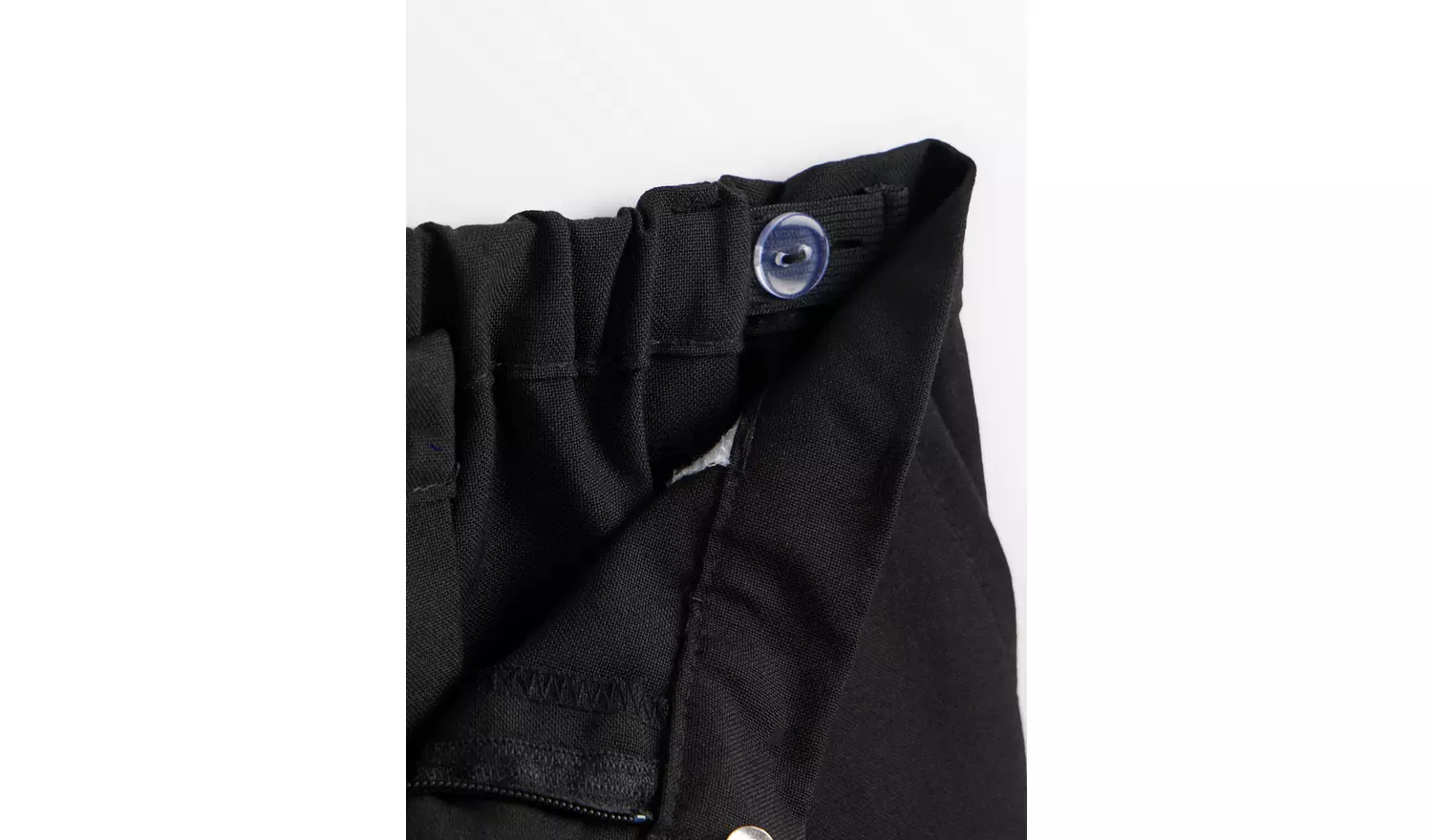 2 Pack Black Trousers with Reinforced Knees & Extendable Hems Generous Fit 4 years