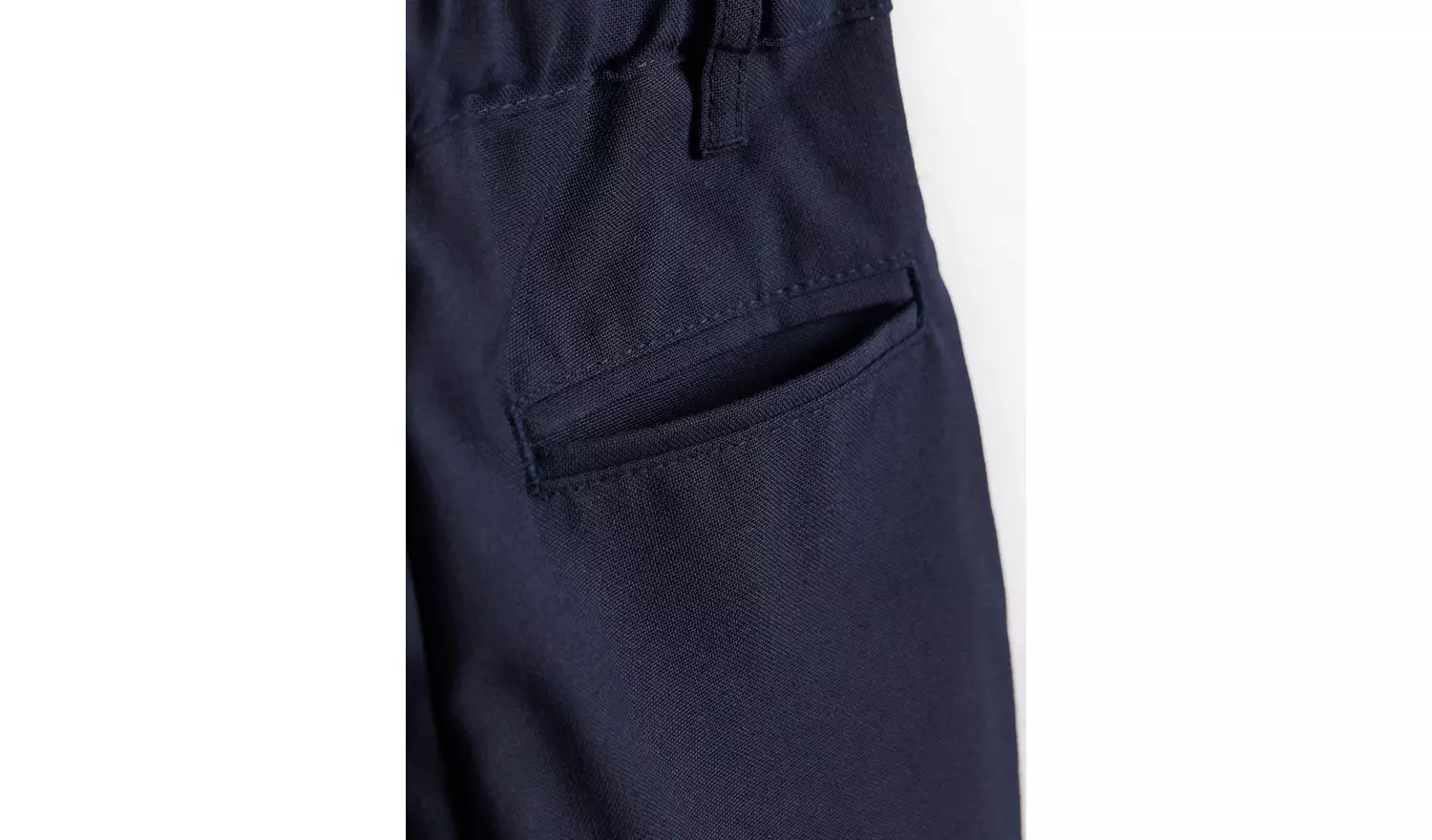 2 Pack Navy Slim Fit Woven Trousers with Reinforced Knees & Extendable Hem 5 years