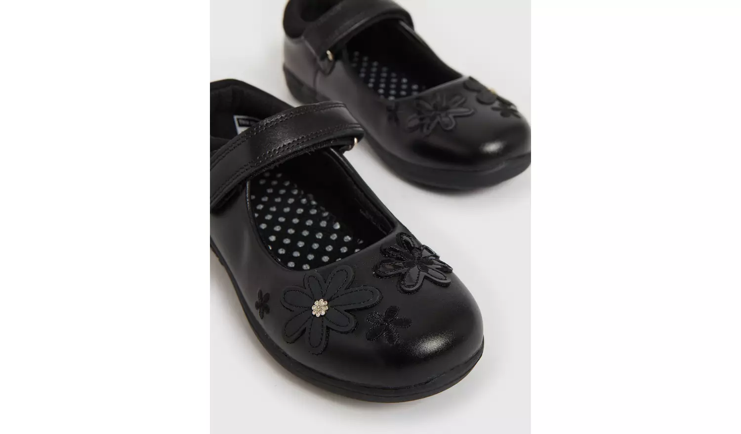 Black Floral Mary Jane Shoes 10.5 Infant