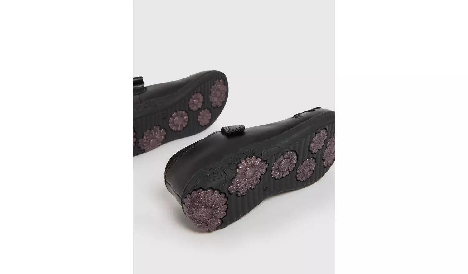 Black Floral Mary Jane Shoes 6.5 Infant