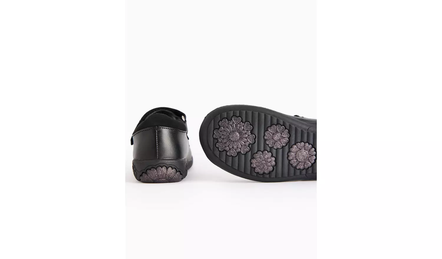 Black Floral Mary Jane Shoes 10.5 Infant
