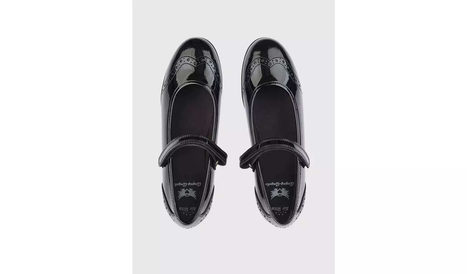START-RITE Impress Black Patent Leather Ballerina School Shoes 7