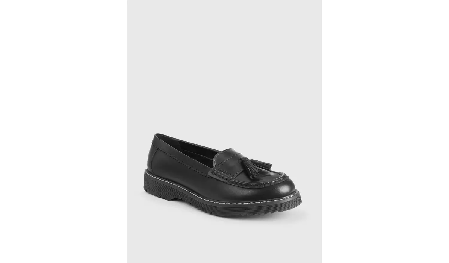 START-RITE Infinity Black Leather Loafer School Shoes 3.5
