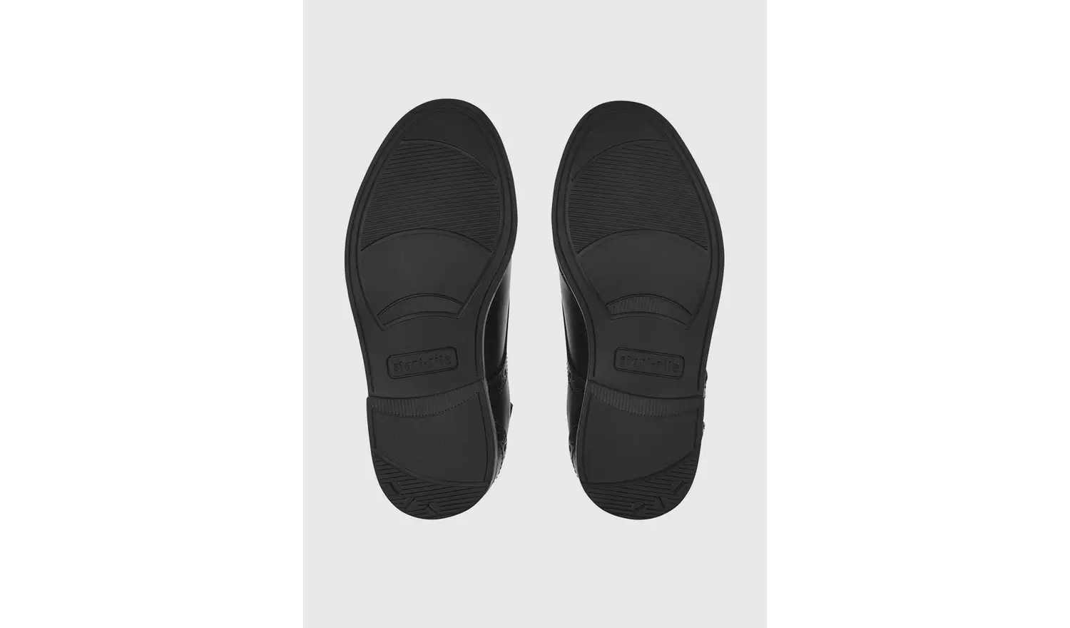 START-RITE Brogue Jnr Black Leather Lace Up School Shoes 1