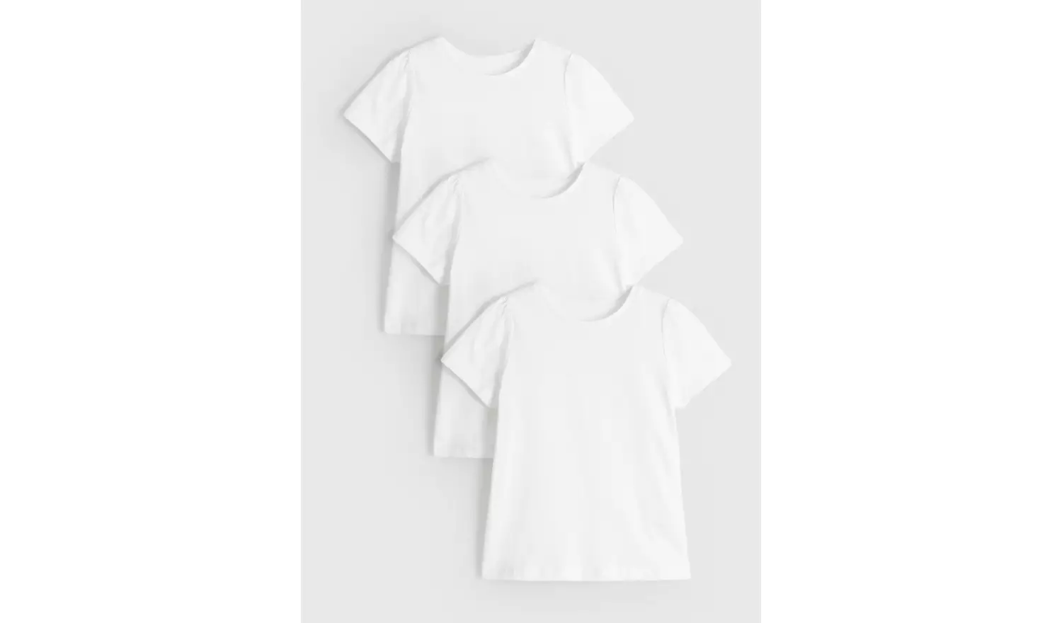 3 Pack White Crew Neck T-Shirts 3 years