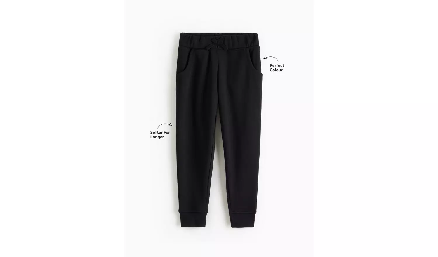 2 Pack Black Joggers 14 years