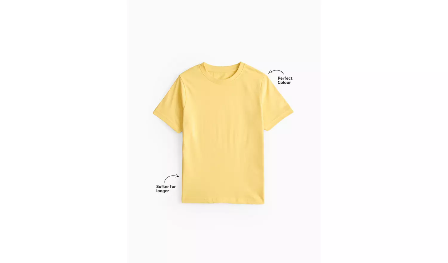 2 Pack Yellow Sports Crew Neck T-Shirts 11 years