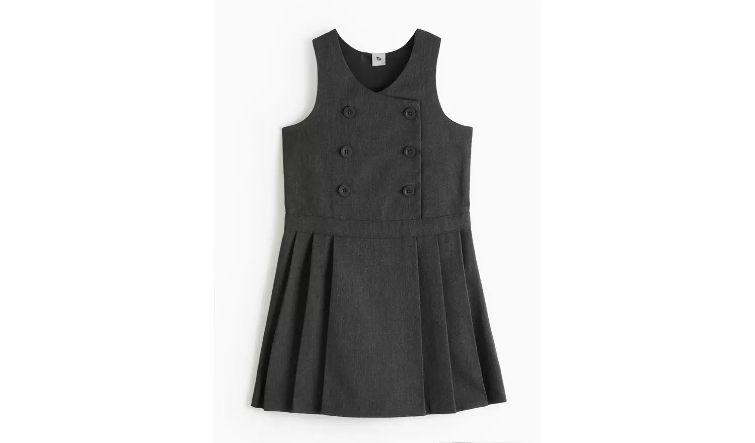 Grey Double Breasted Pinafore Dress 5 years