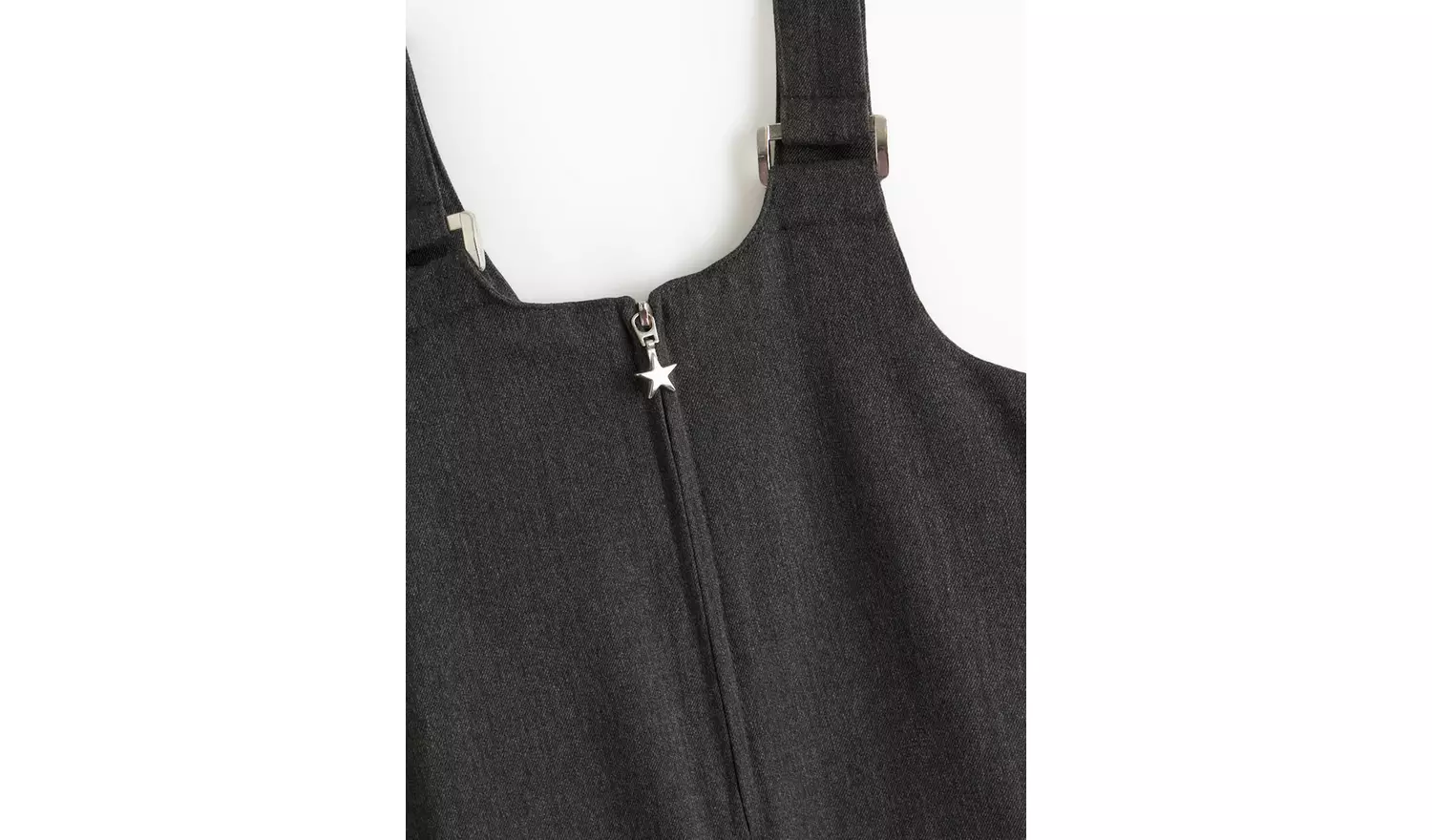 Grey Zip Front Pinafore Dress 7 years