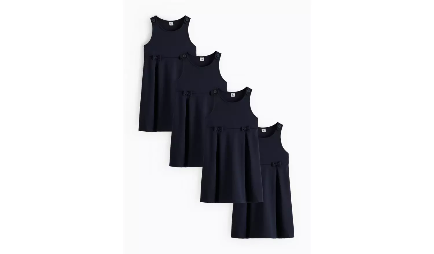 4 Pack Navy Jersey Pinafores 7 years