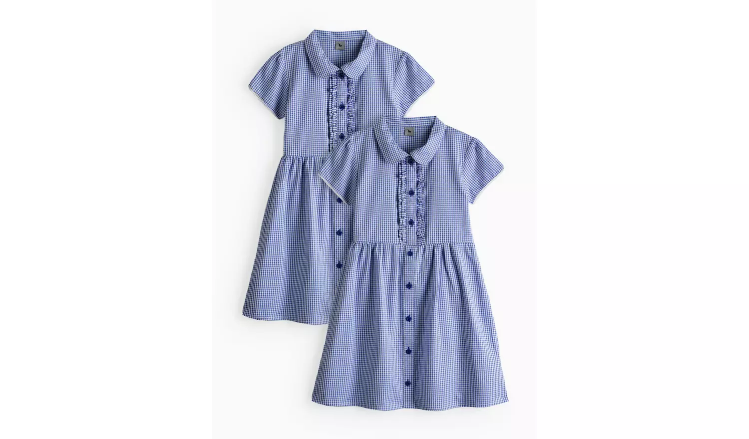 2 Pack Classic Navy Back Bow Gingham Dress 7 years