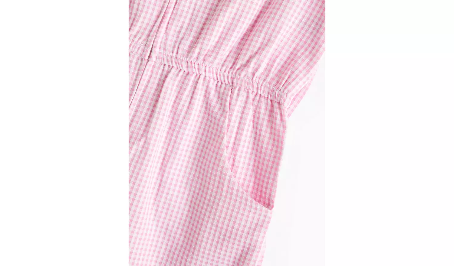 2 Pack Pink Gingham Playsuits 13 years