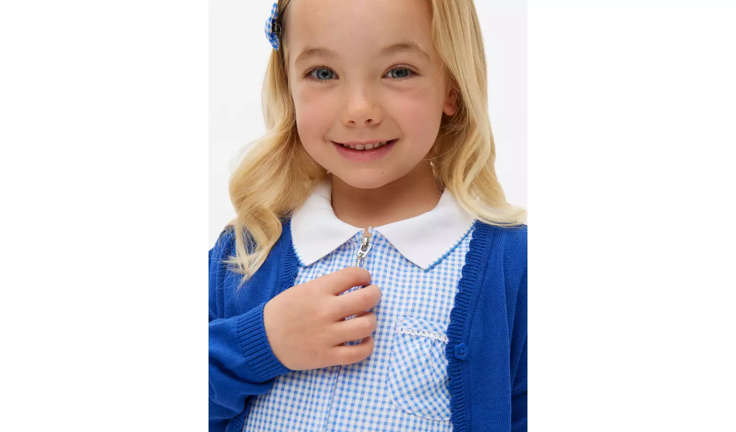 2 Pack Sporty Blue Pleated Gingham Dress 5 years