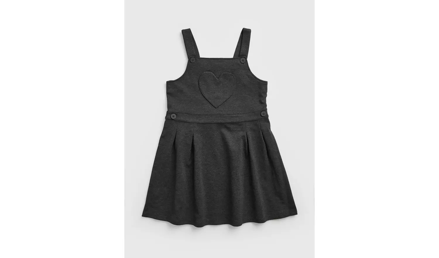Grey Jersey Heart Pocket Pinafore 8 years