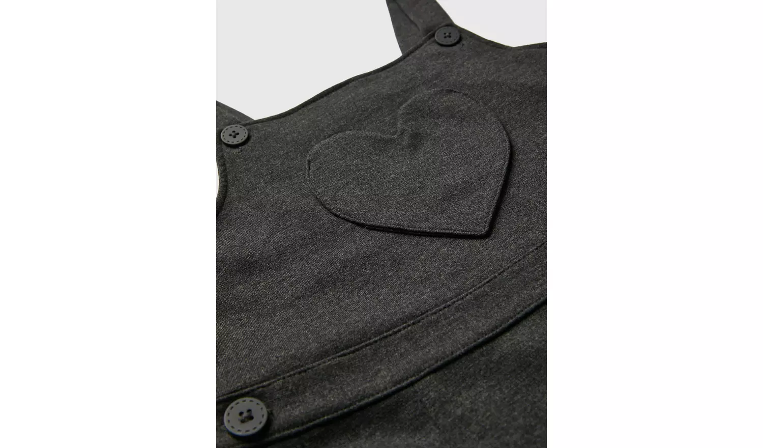 Grey Jersey Heart Pocket Pinafore 4 years