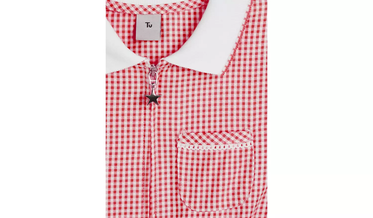 2 Pack Red Gingham Playsuits 6 years