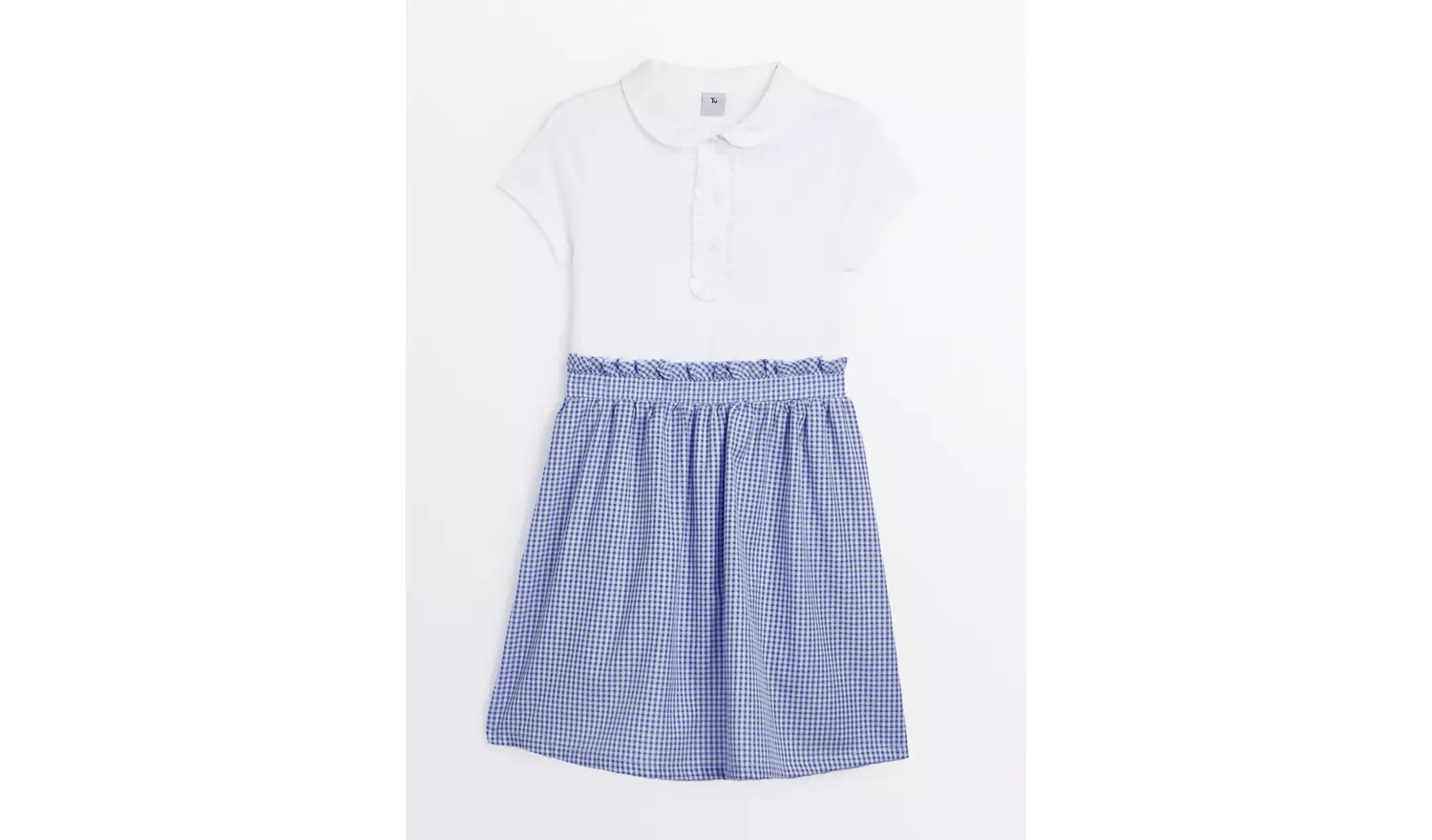 Navy Gingham Twofer Dress 7 years
