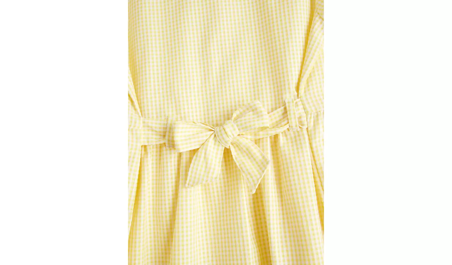 2 Pack Classic Yellow Back Bow Gingham Dress Generous Fit 6 years
