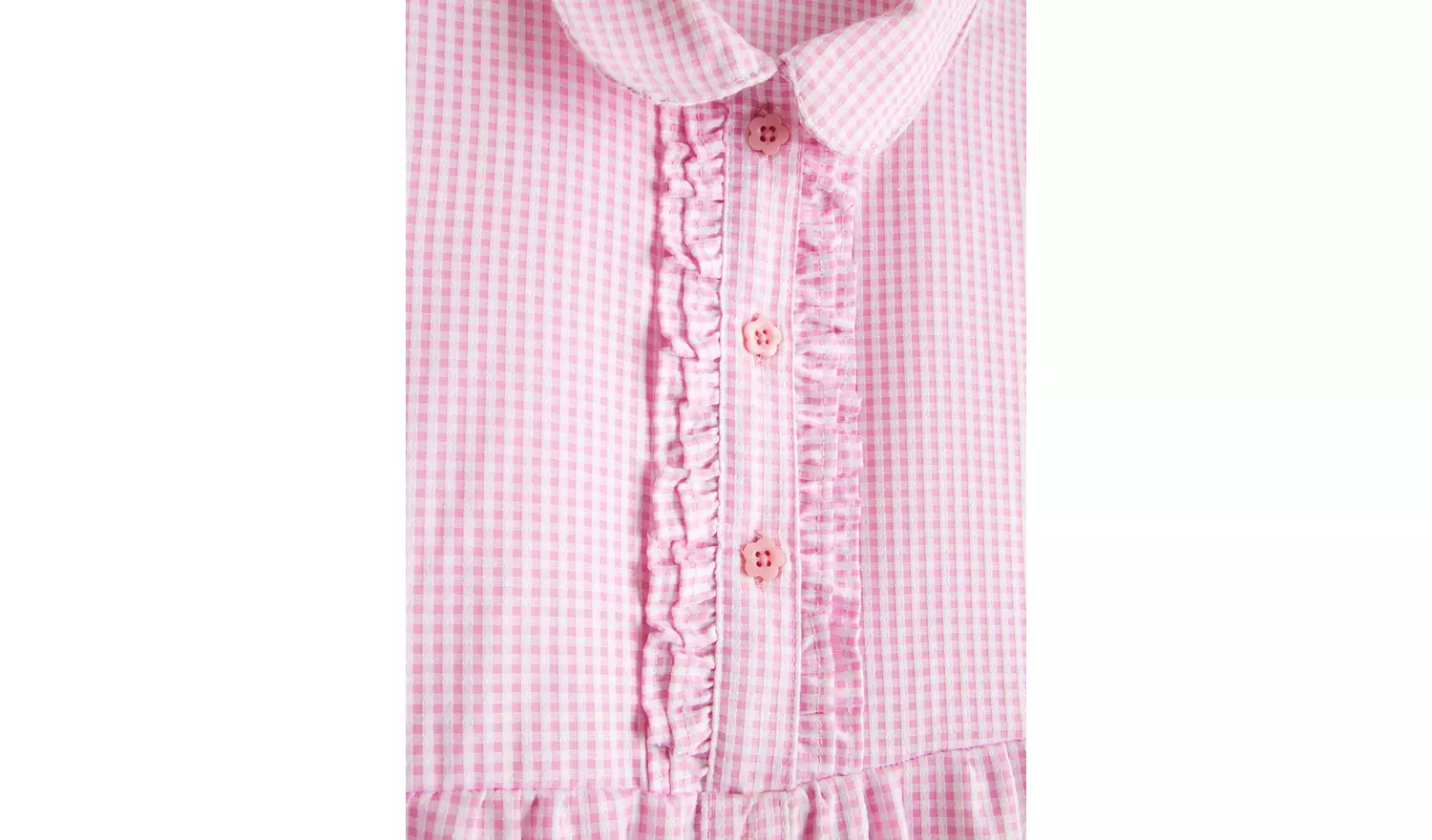 2 Pack Classic Pink Back Bow Gingham Dress Generous Fit 9 years