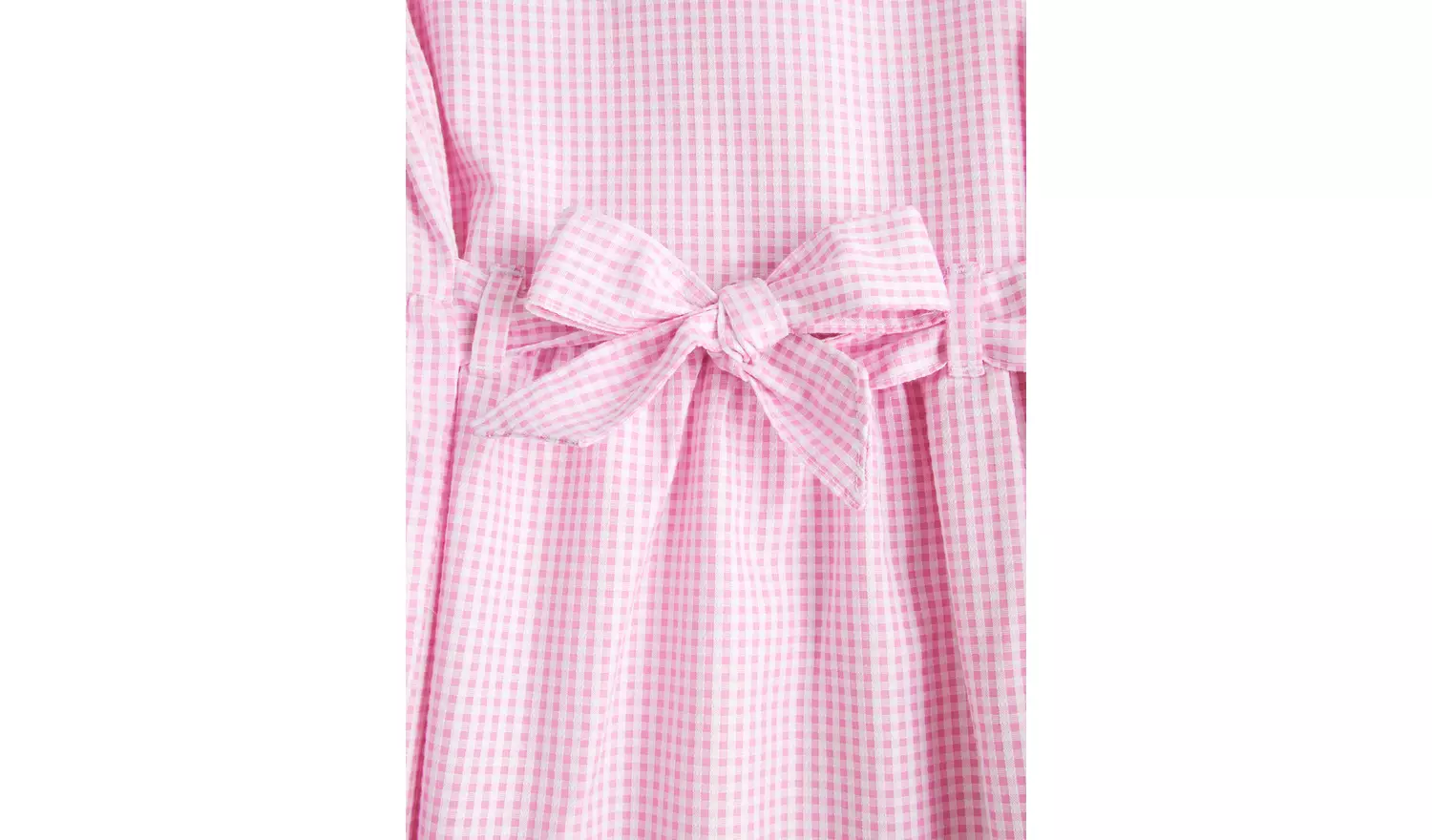 2 Pack Classic Pink Back Bow Gingham Dress Generous Fit 9 years
