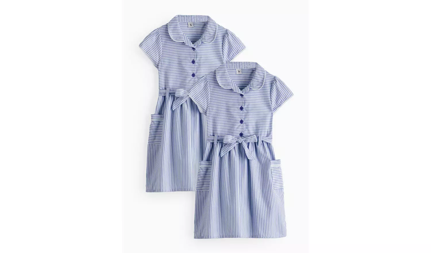 2 Pack Navy Stripe Dress 11 years