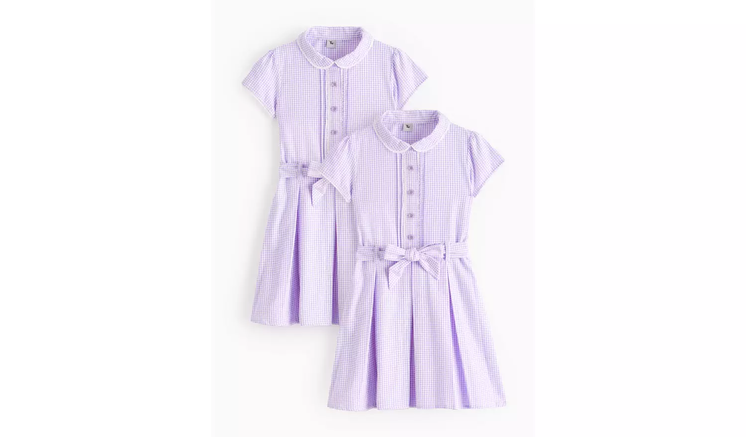 2 Pack Classic Lilac 'Dress with Ease' Gingham Dress 3 years
