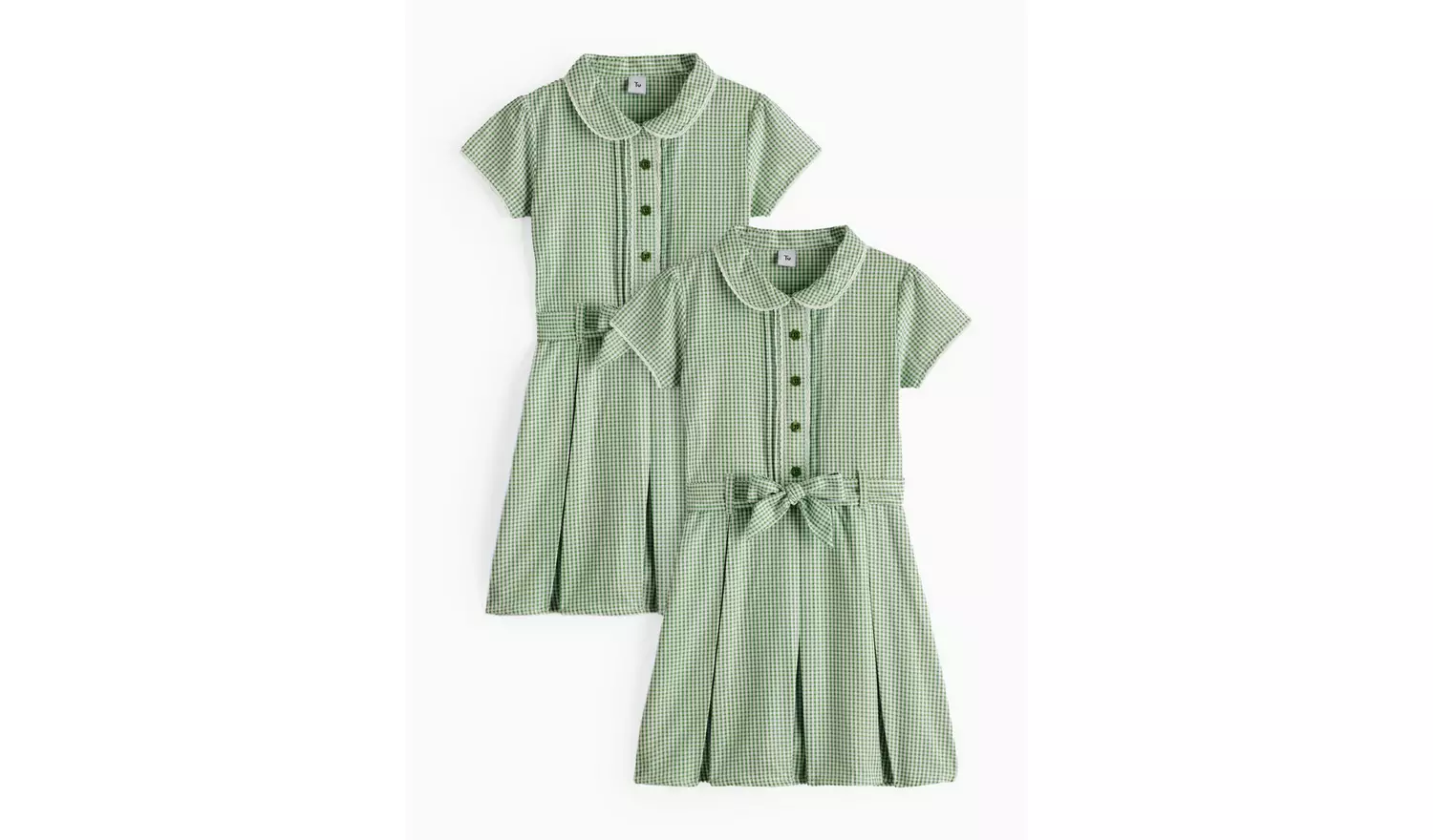 2 Pack Classic Green 'Dress with Ease' Gingham Dress 10 years