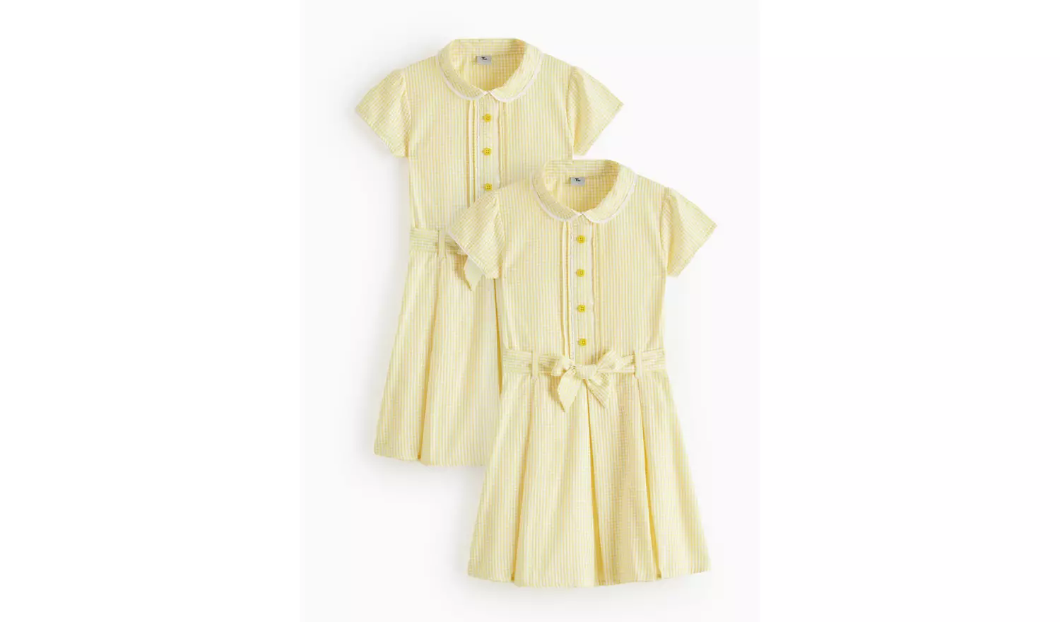 2 Pack Classic Yellow 'Dress with Ease' Gingham Dress 11 years