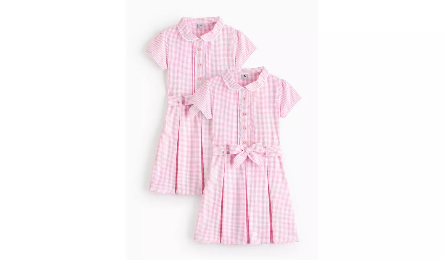 2 Pack Classic Pink 'Dress with Ease' Gingham Dress 13 years