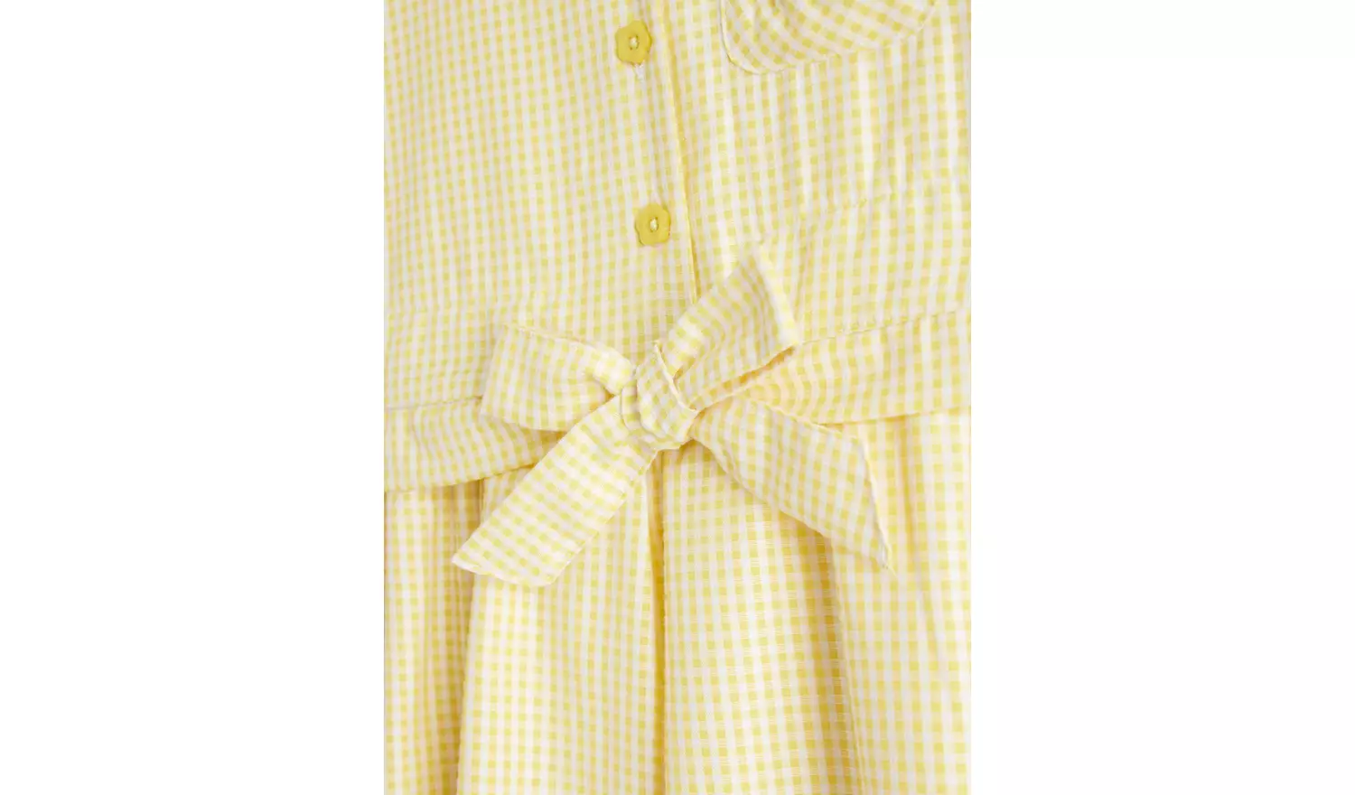 Yellow Tie Front Gingham Dress 9 years