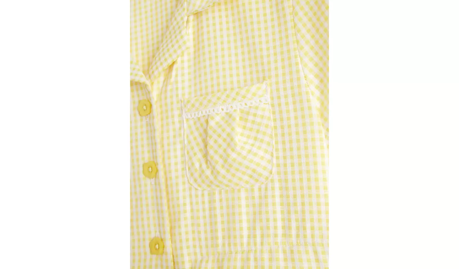 Yellow Tie Front Gingham Dress 11 years
