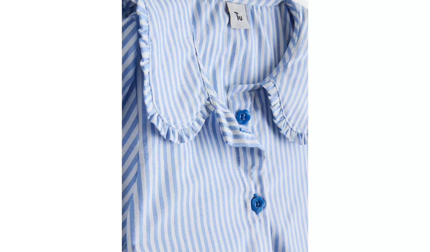 Blue Stripe Gingham Blouse & Skirt 5 years