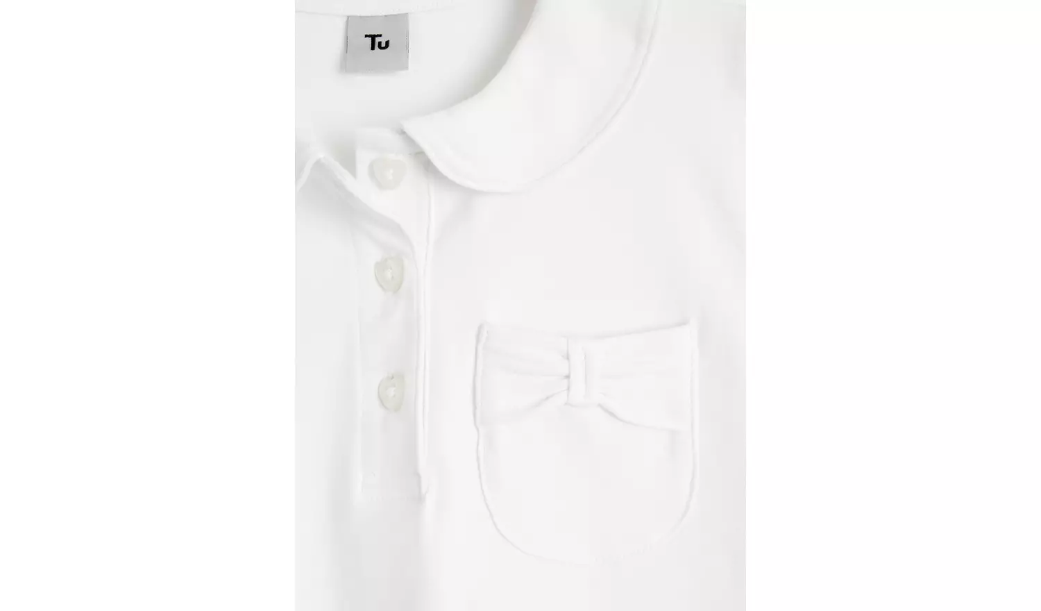 2 Pack White Jersey Polo Shirts 9 years