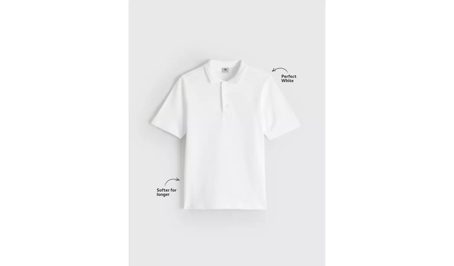 White Unisex Polo Shirts 2 Pack 12 years
