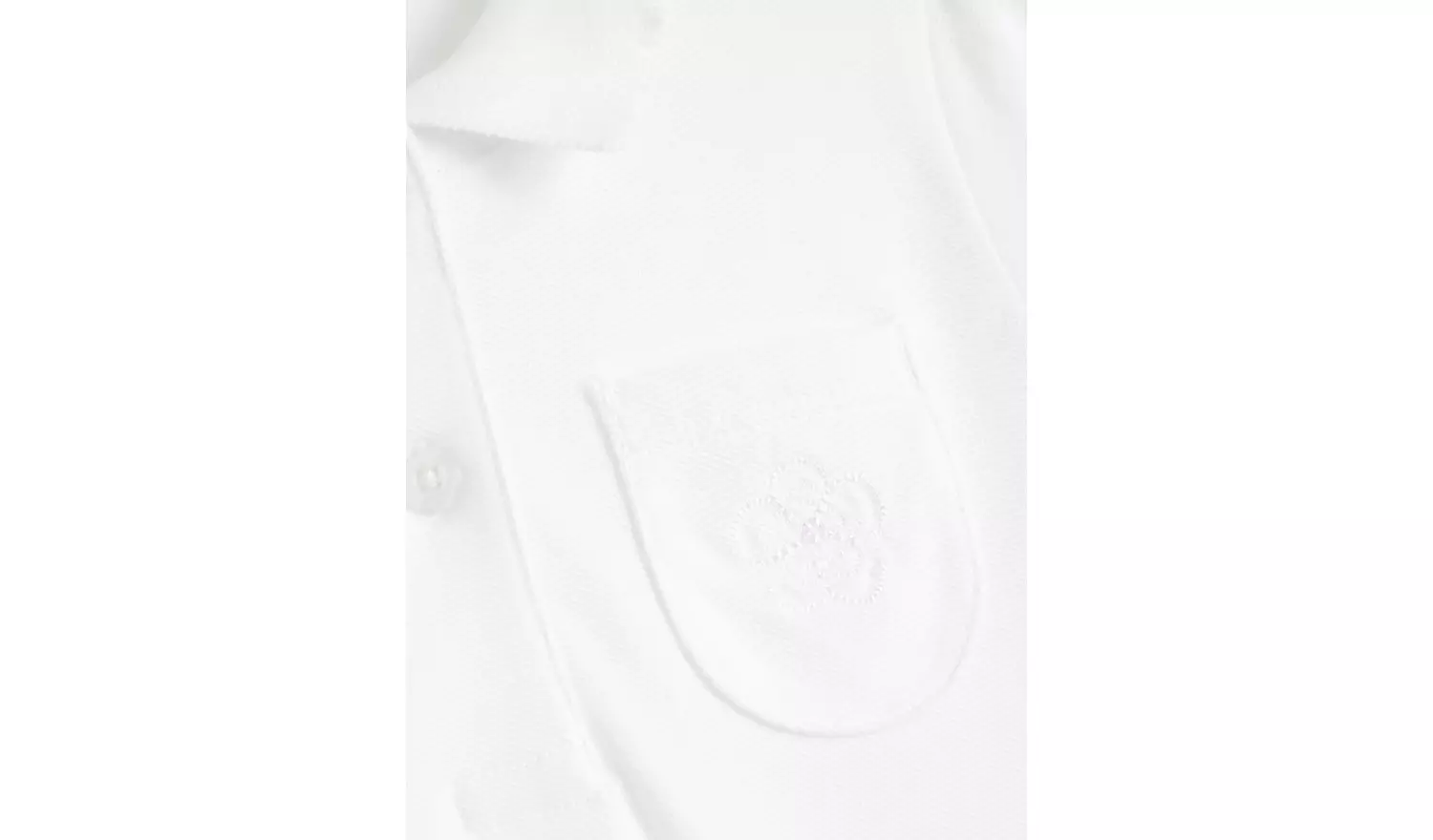 2 Pack White Embroidered Polo Shirts 5 years