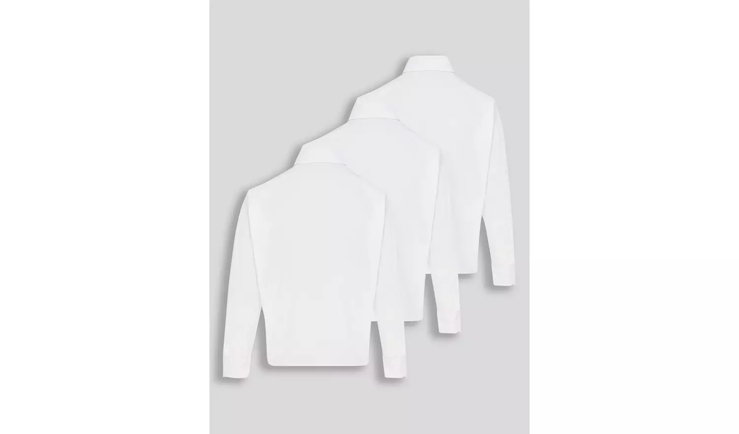 3 Pack White Long Sleeve Shirts 18 years