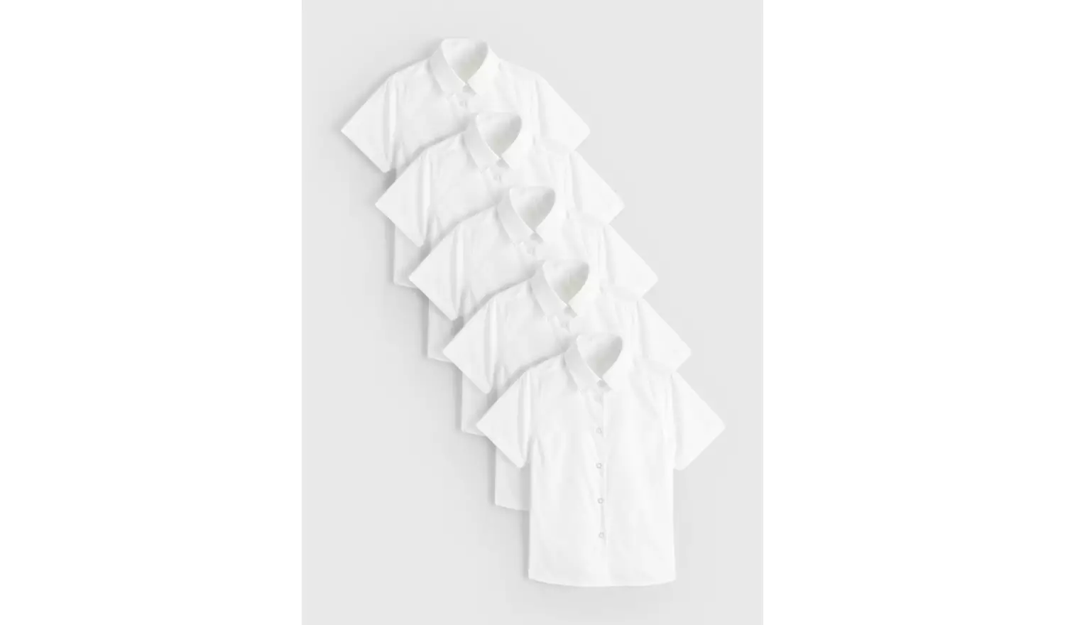 5 Pack White Short Sleeve Shirts 4 years
