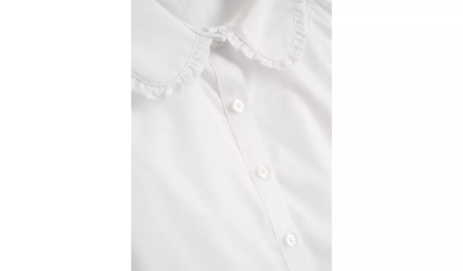 White Large Collar Short Sleeve Blouse 12 years